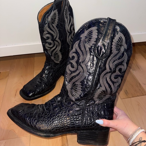 REAL AUTHENTIC alligator/crocodile skin leather cowboy boots